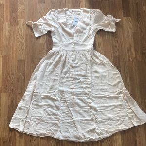 Ivory Free People Midi Dress Size M NWT